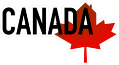 Red Maple Leaf And House Canada Sticker