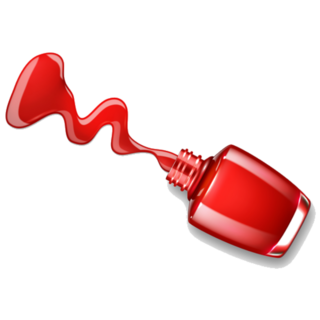 Red Nail Polish Flowing From The Bottle Sticker