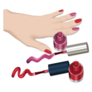 Red Nail Polish Open Bottles And Hand Sticker