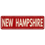 Red New Hampshire Vintage Sign Sticker