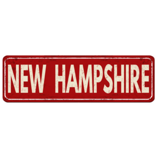 Red New Hampshire Vintage Sign Sticker