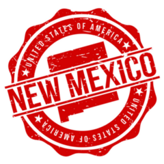 Red New Mexico America Original Stamp Sticker