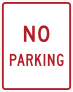 Red No Parking Sticker