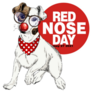 Red Nose Day Poster Dog Sticker