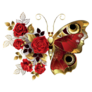 Red Peacock Eyed Flower Butterfly Wings Sticker