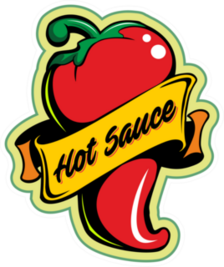 Red Pepper Hot Sauce Sticker