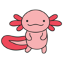 Red & Pink Axolotl Sticker