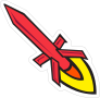 Red Rocket Mascot Sticker