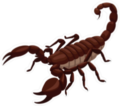 Red Scorpion Sticker