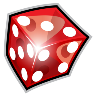 Red Shiny Dice Sticker