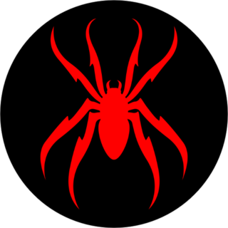 Red Spider Circle Sticker
