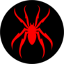 Red Spider Circle Sticker