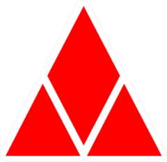 Red Stacked Diamond Sticker