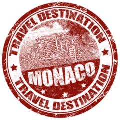 Red Stamp Monaco Sticker