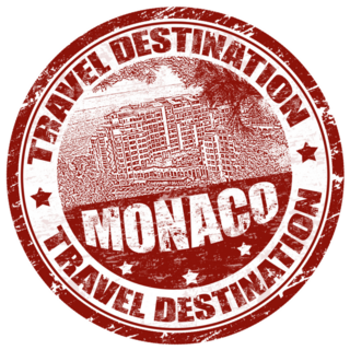 Red Stamp Monaco Sticker