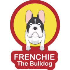 Red Standing French Bulldog Sticker