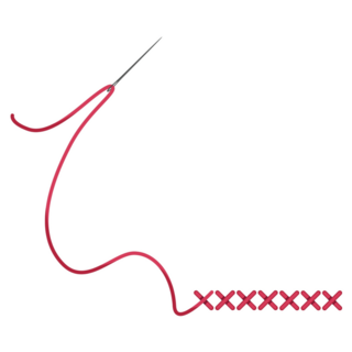 Red Stitching Sticker