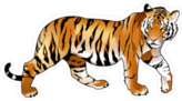 Red Tiger Cartoon Sticker