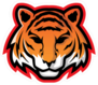 Red Tiger Head Sport Badge Sticker