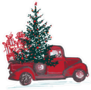 Red Truck With Christmas Tree And Gifts Sticker