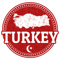 Red Vintage Stamp Turkey Sticker
