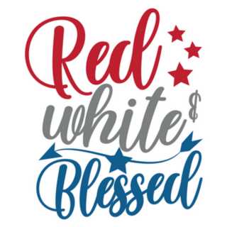 Red White And Blessed - Happy Independence Day Sticker