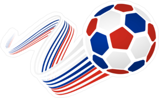 Red White and Blue Soccer Ball Sticker