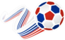 Red White and Blue Soccer Ball Sticker