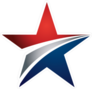 Red White and Blue Star Sticker