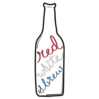 Red White And Brew Fourth Of July Beer Bottle Sticker