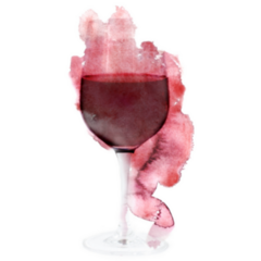 Red Wine Watercolor Illustration Sticker 