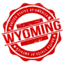 Red Wyoming America Tourism Souvenir Sticker