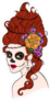 Redhead Zombie Girl Sticker