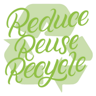 Reduce Reuse Recycle Hand Written Lettering Sticker