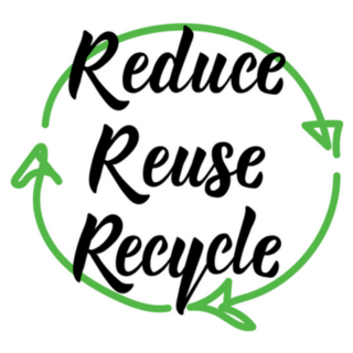 Reduce, Reuse, Recycle. Lettering Sticker
