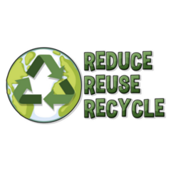 Reduce Reuse Recycle Text Logo Sticker