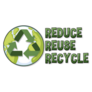 Reduce Reuse Recycle Text Logo Sticker