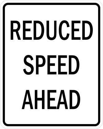 Reduced Speed Ahead Sticker