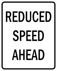 Reduced Speed Ahead Sticker