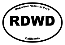 Redwood National Park Oval Sticker