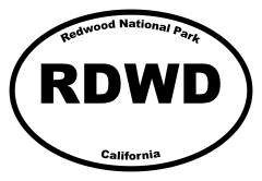Redwood National Park Oval Sticker
