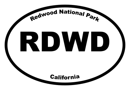Redwood National Park Oval Sticker