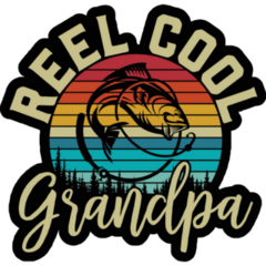 Reel Cool Grandpa Sticker