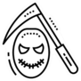 Reeper Line Icon Sticker