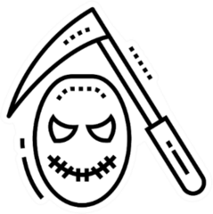 Reeper Line Icon Sticker
