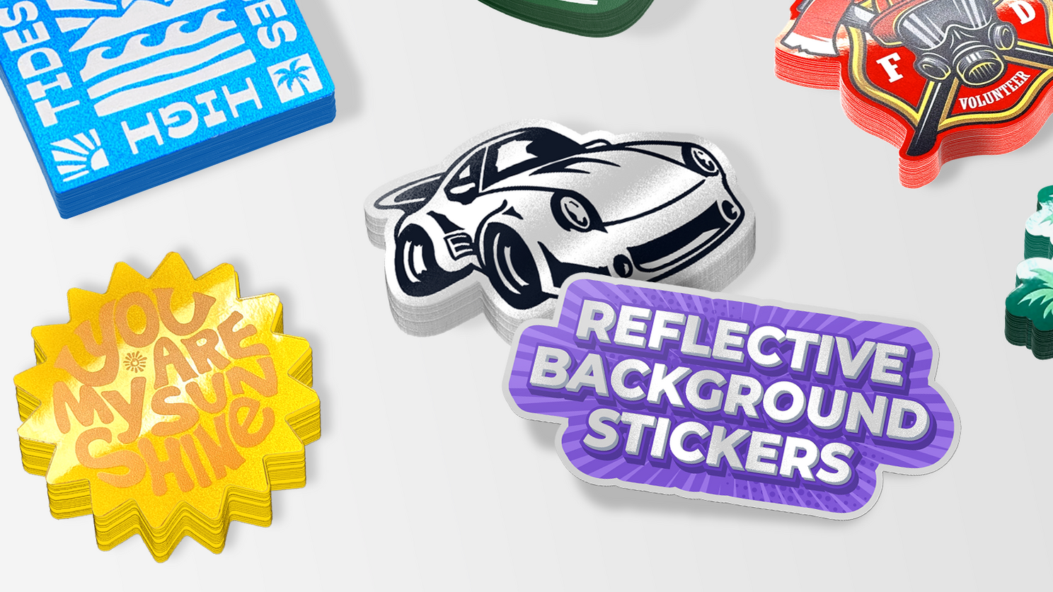 Custom Reflective Stickers with Selective Reflection
