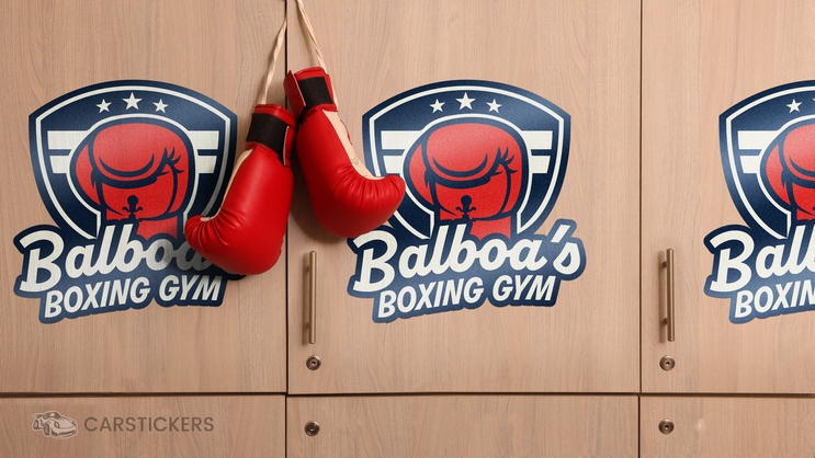 Reflective Sticker Applied to Gym Locker