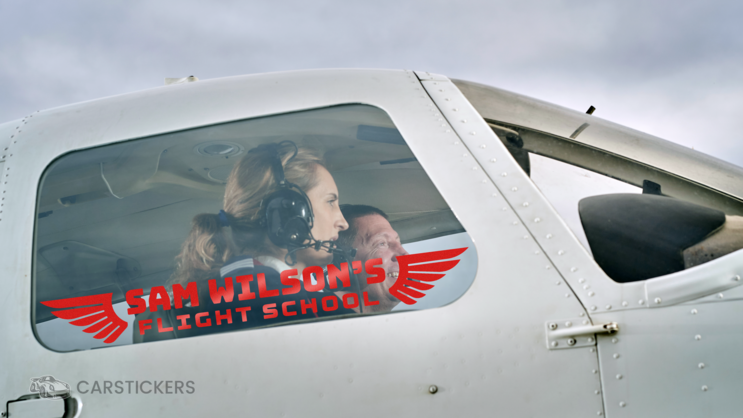 Reflective Transfer Decal on Airplane