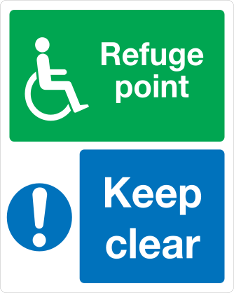 Refuge Point Keep Clear Sign Sticker