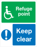 Refuge Point Keep Clear Sign Sticker